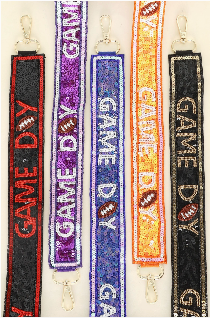 Game Day Seed Beaded Sequin Shoulder Bag Strap