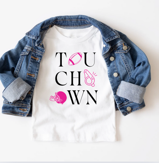 Touchdown Football T-Shirt - Pink