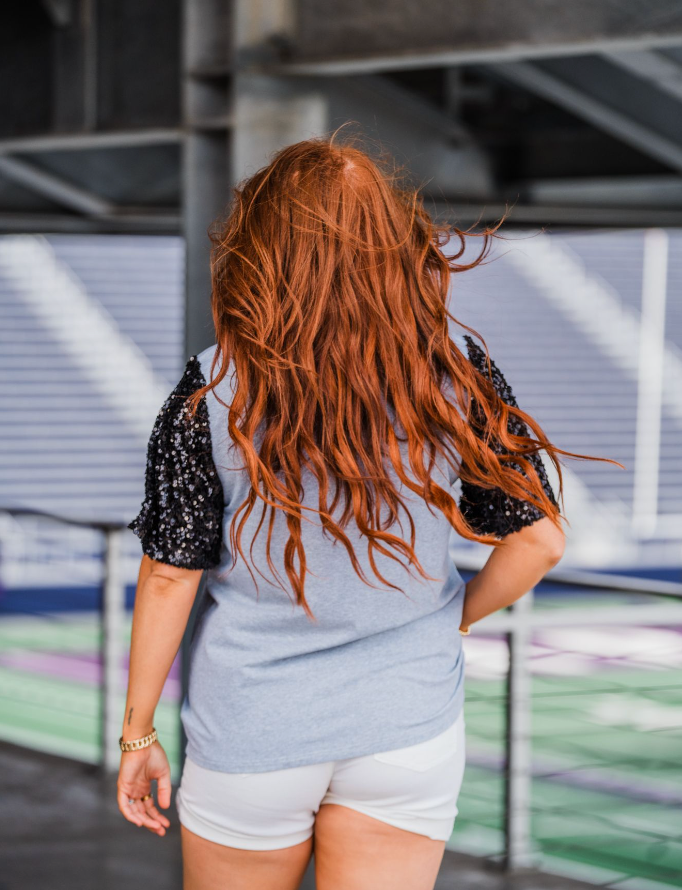 Classy Until Kickoff Sequin Top