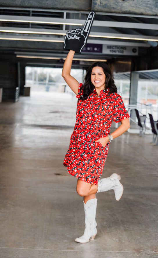 Tailgate Dress - Red and Black