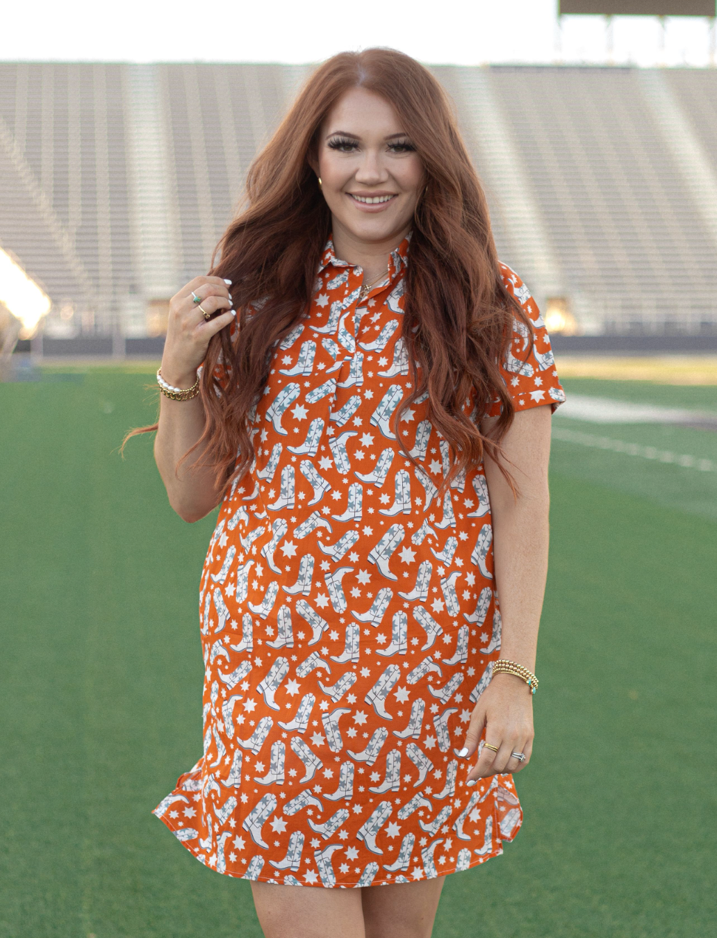 Tailgate Dress - Burnt Orange