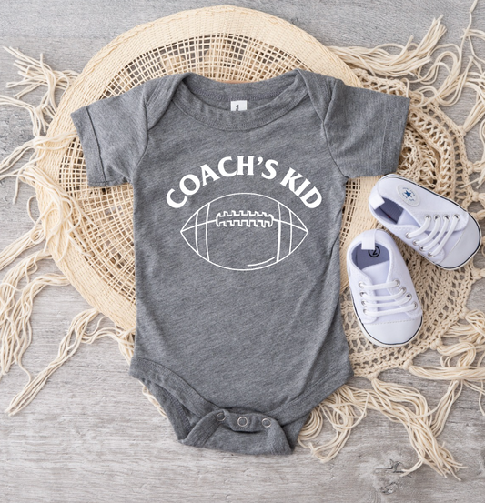 Coach's Kid Football Onesie and Toddler Tee