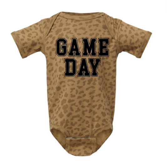 Game Day Leopard Baby Onesie