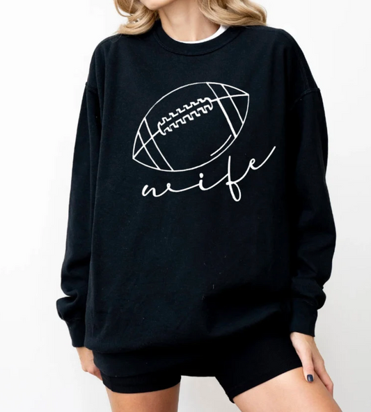 Football Wife Crewneck Sweatshirt