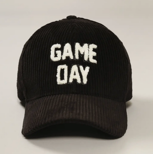 Corduroy Game Day Embroidered Baseball Cap