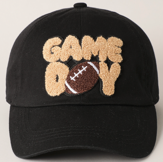 Football Game Day Chenille Patch Baseball Cap Hat