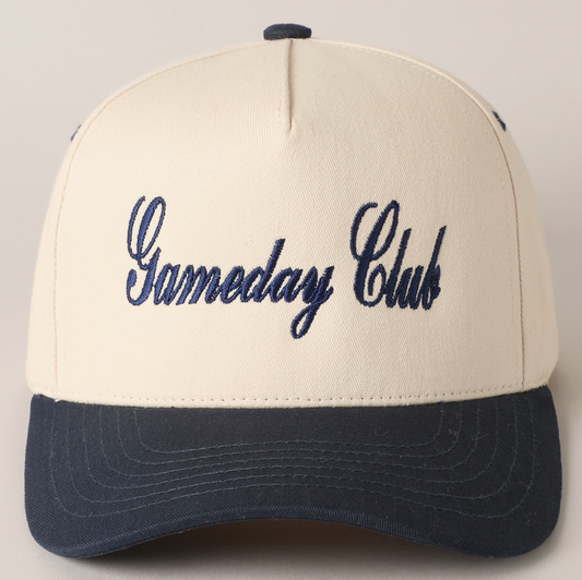 Gameday Club Embroidery Two Tone Hat. -Navy