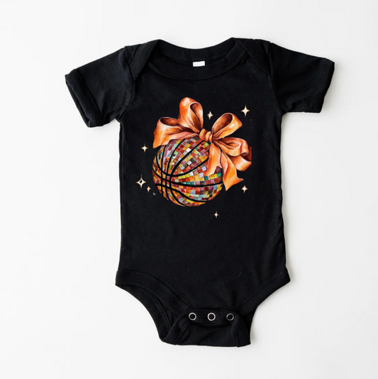 Basketball Bow Onesie and Toddler Tee