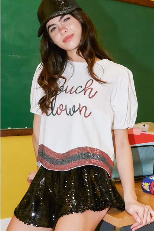 Touch Down Sequin Patch Tee