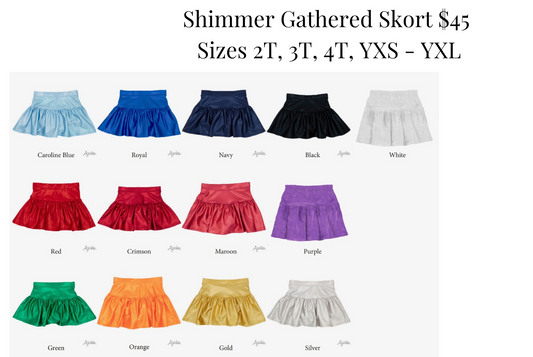 Shimmer Gathered Skort