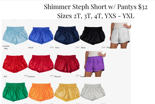 Shimmer Steph Shorts w/ Pantys