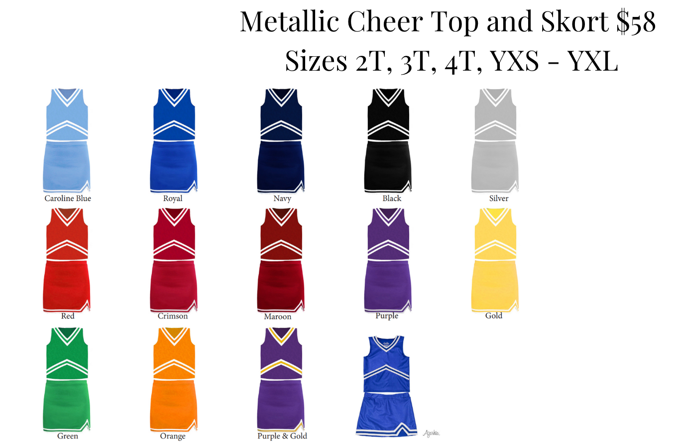 Metallic Cheer Top and Skort