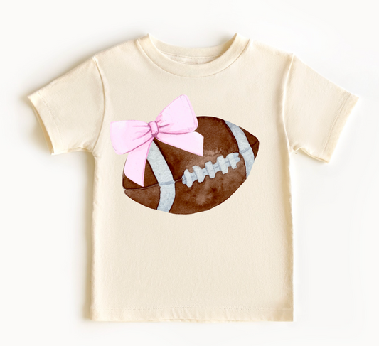 Football Bow Girls Tee