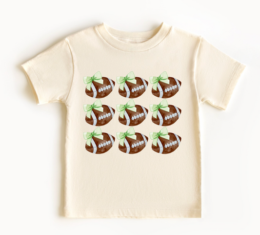 Football Bow Girls Tee