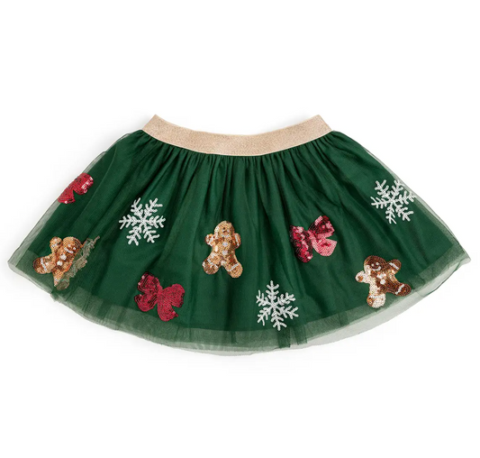 Gingerbread Joy Sequin Christmas Tutu