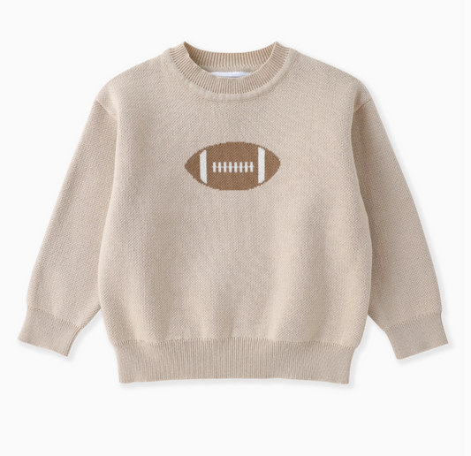 Sand Beige Football Sweater