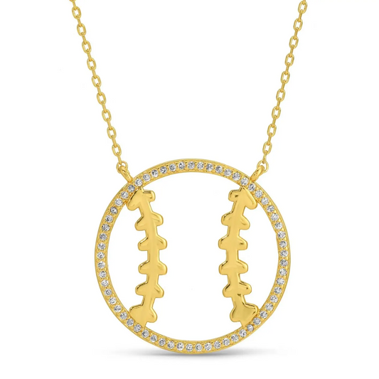 Glitzy Baseball | Softball Necklace