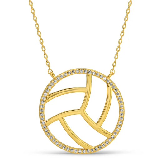 Glitzy Volleyball Necklace