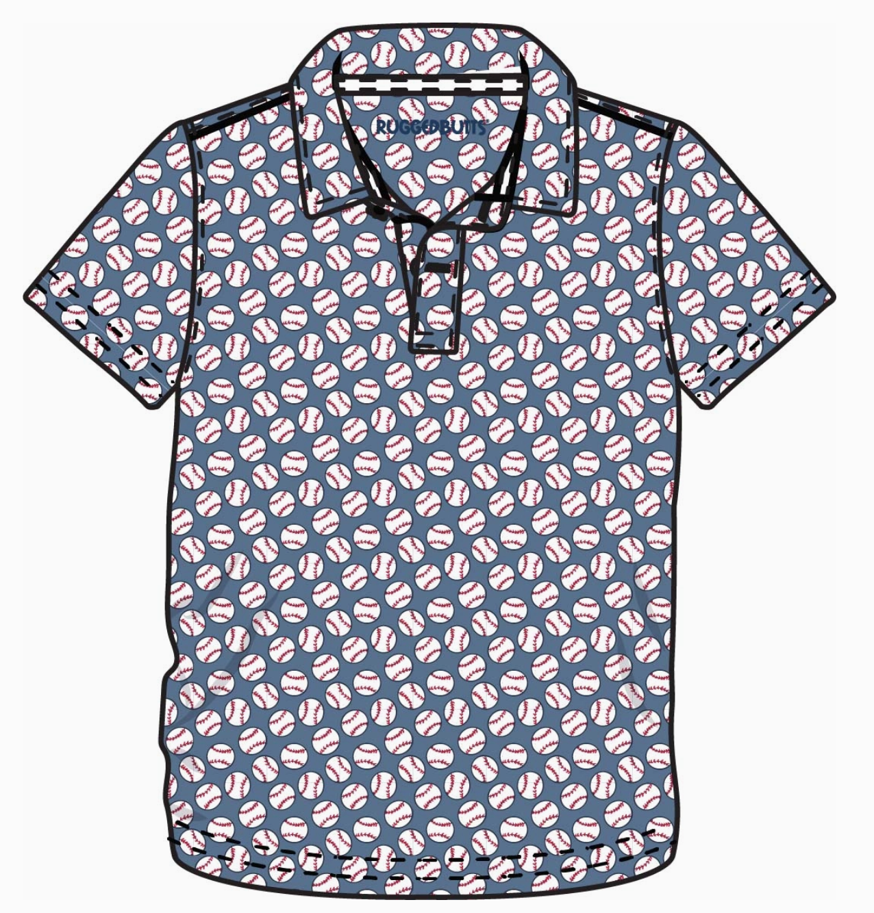 Boys Home Run Knit Short Sleeve Performance Polo - PRE ORDER