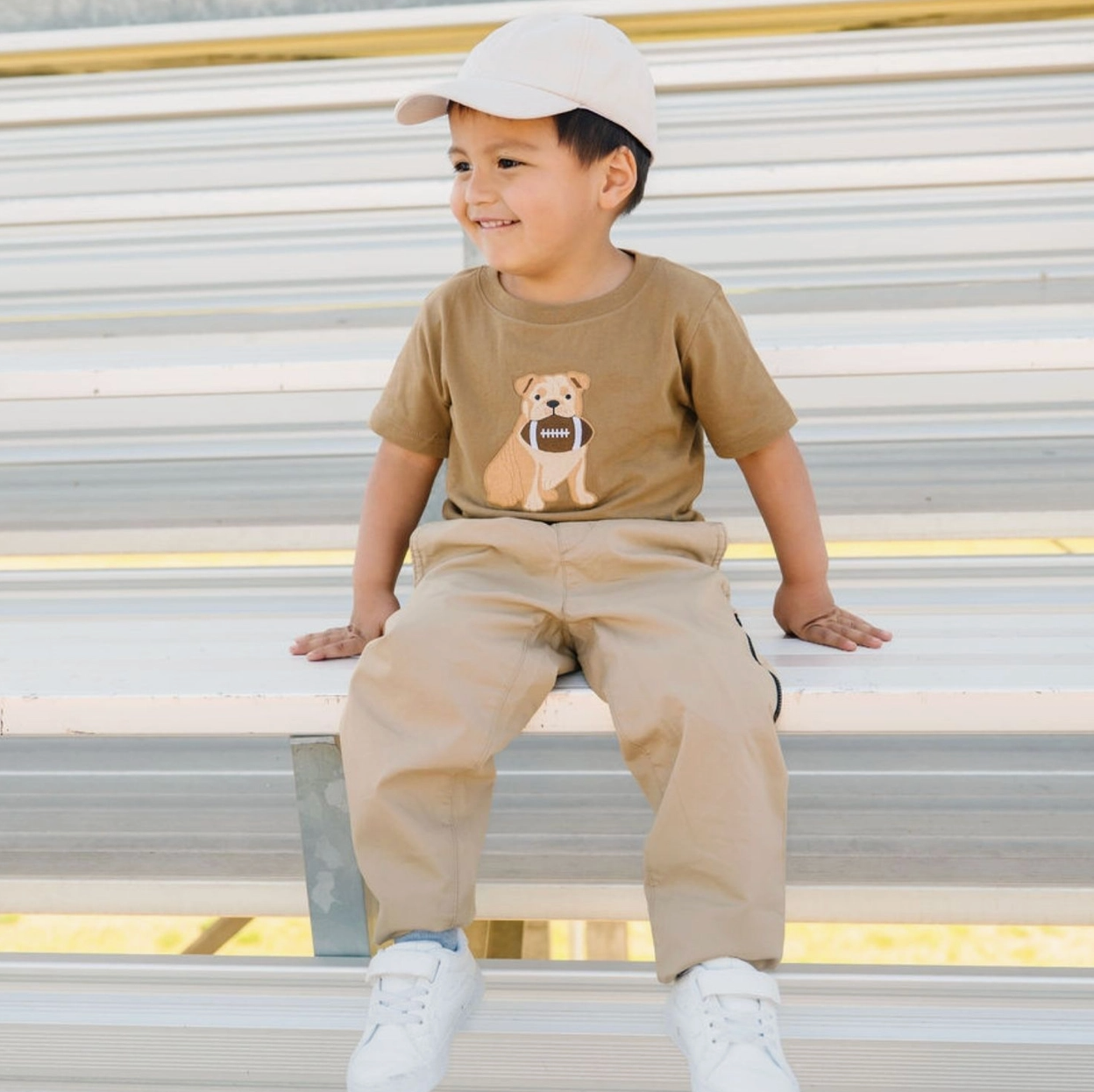 Bulldog Football Patch Short Sleeve T-Shirt