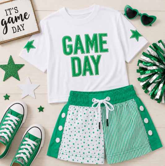 Stars and Stripes Game Day Color Block Short