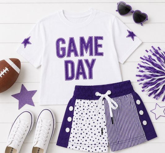 Stars and Stripes Game Day Color Block Short