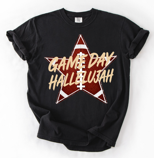 Game Day Hallelujah Star Graphic Tee