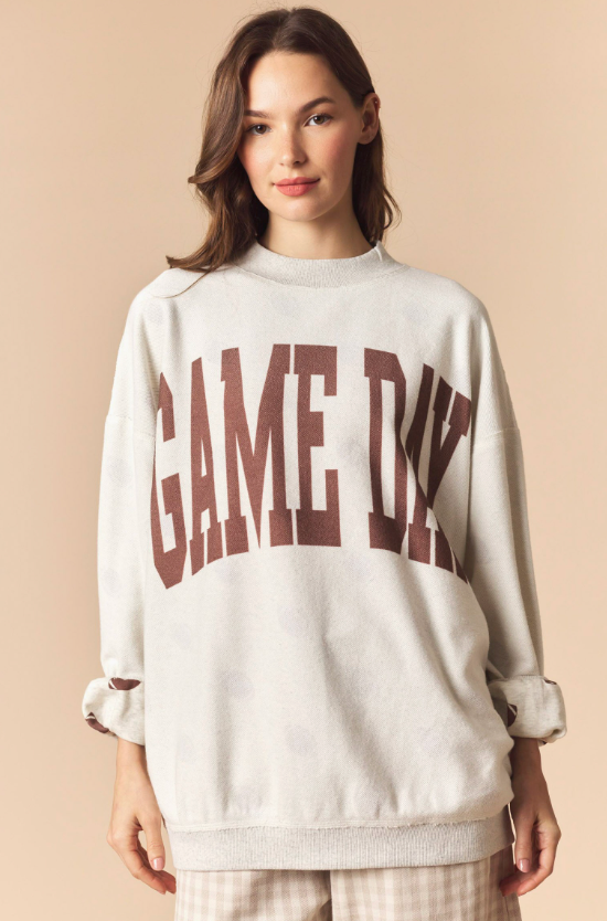 Reversible Gameday & Football Mock Neck Sweatshirt