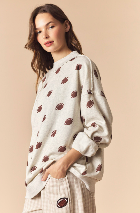 Reversible Gameday & Football Mock Neck Sweatshirt