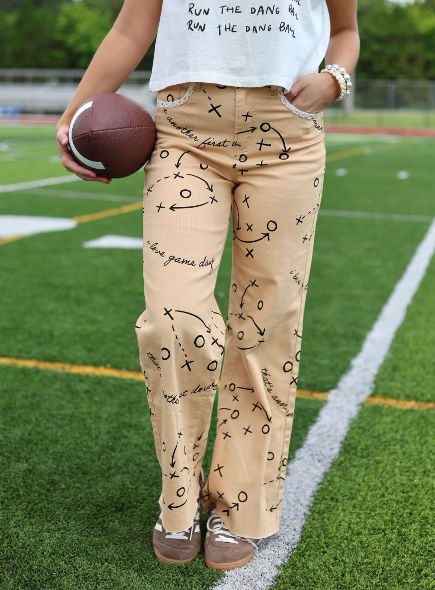 Football Tan Denim - PRE-ORDER - Ships 9/14*