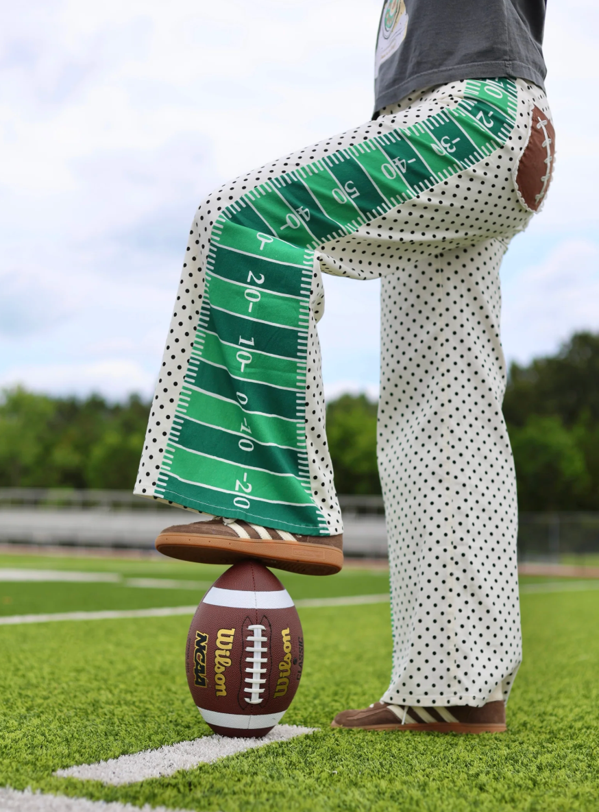 Game Day Contrast Wide Leg Denim- PRE-ORDER - Ships 9/14*