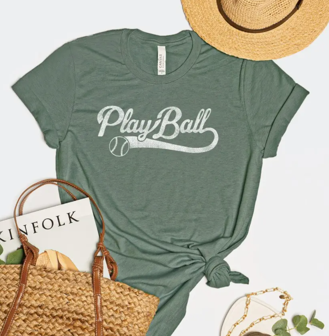 Play Ball Baseball Vintage Graphic T-Shirt